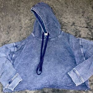 Cropped denim looking hoodie, size small